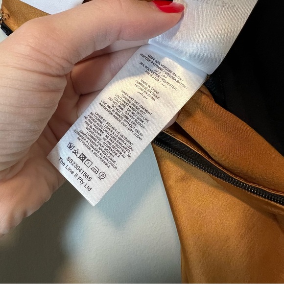 Significant Other Two Tone Colorblock Skirt Gold Black Maxi 6 Anthropologie - Picture 11 of 13